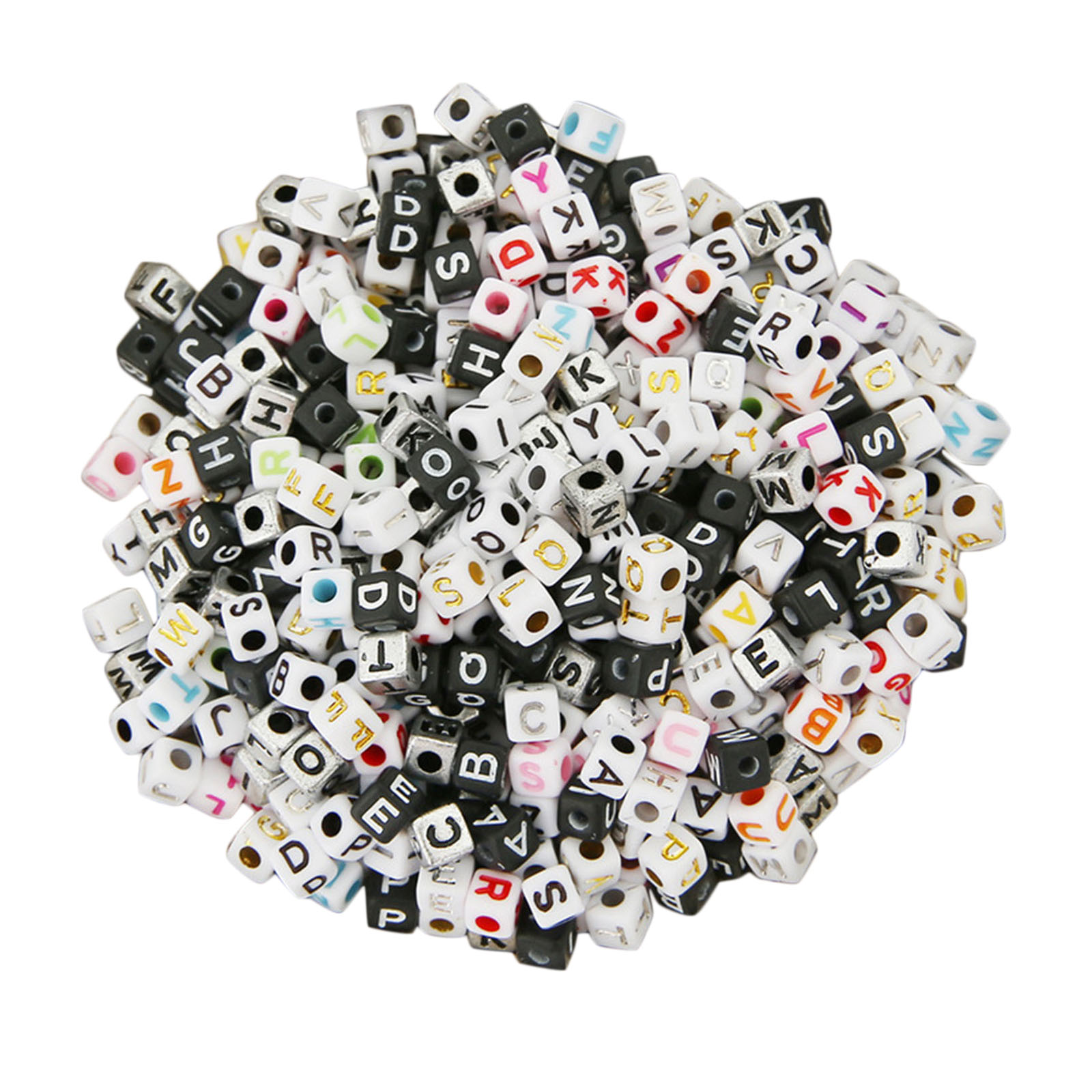 Set of 1200 5mm Sorted Acrylic A-Z Alphabet Letters Beads Set DIY Handmade
