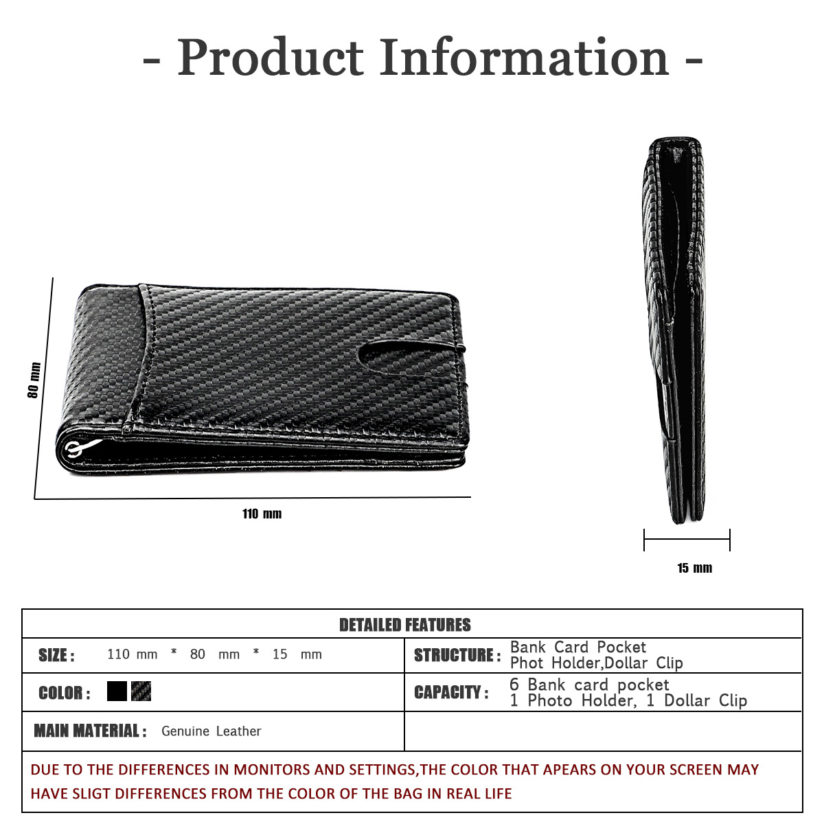 dinheiro clipe carteira bifold marca masculina bolsa