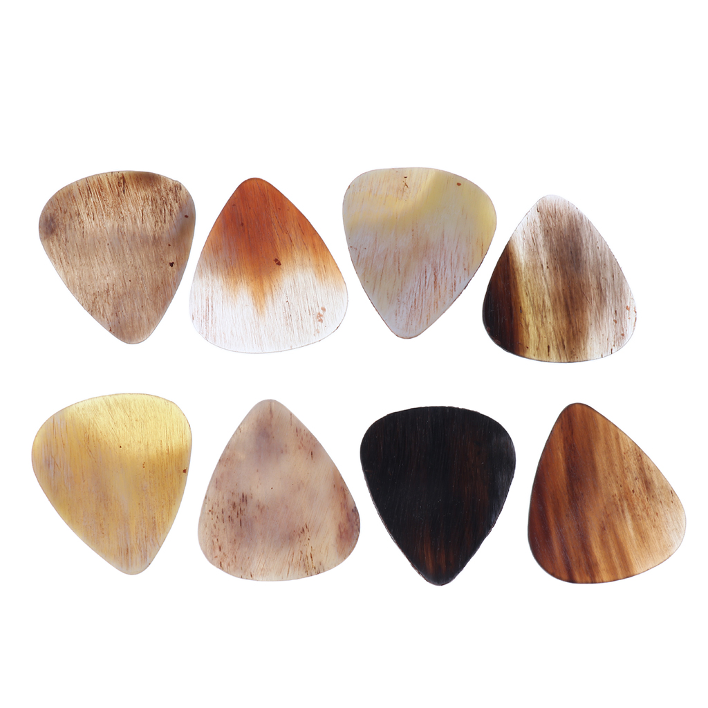 8pcs/set Handmade Horn Picks Plectrums for Acoustic Folk Guitar Parts