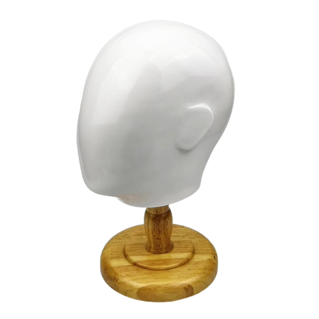 Male Mannequin Resin Mannequin Head Wooden Stand for Wig Glasses Hat Scarf Display 22.6''