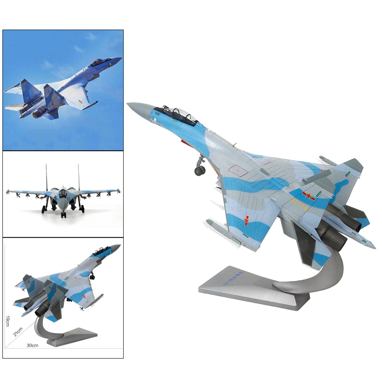 Alloy Sukhoi Su-35 Fighter Aircraft 1/72 Scale Model Plane Commemorate Decor