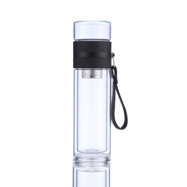 Double Wall Clear Glass Thermos Flask 260ml FGH-2185 - Dragon Tea