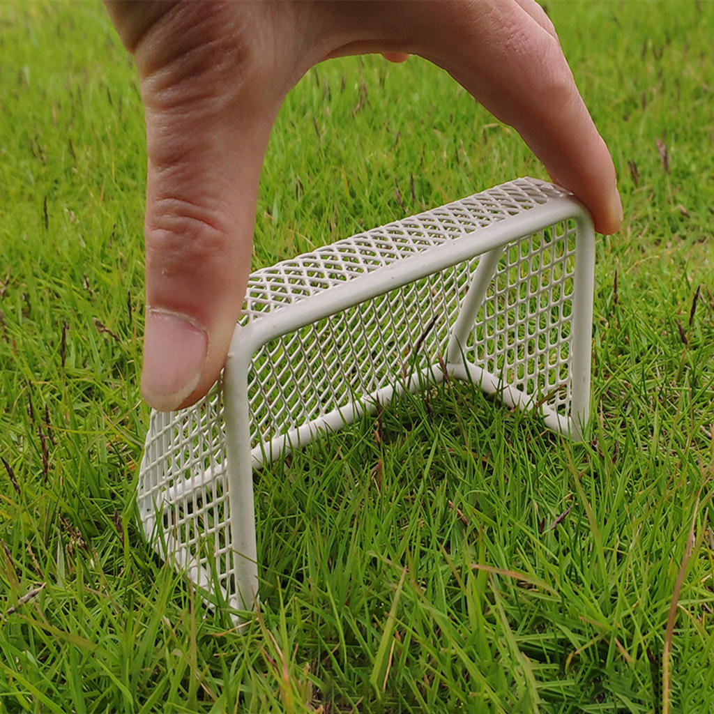 Funny Mini Soccer Ball Goal Kids Game Toy Foosball Gate Birthday Cake Decoration DIY Play Model