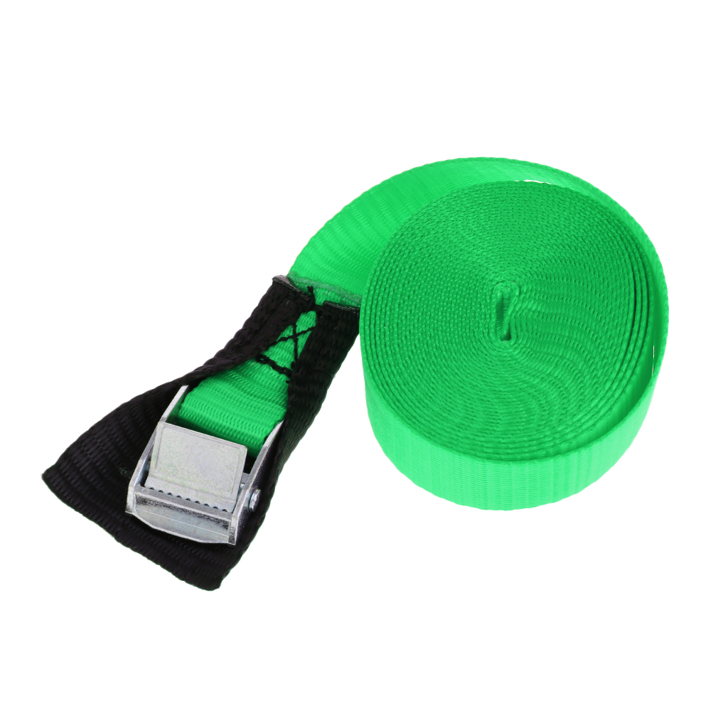 Heavy Duty Polyester Tie Down Strap with Metal Cam Buckle for Kayak Canoe Boat Surfboard Trailers - Choose Size & Color