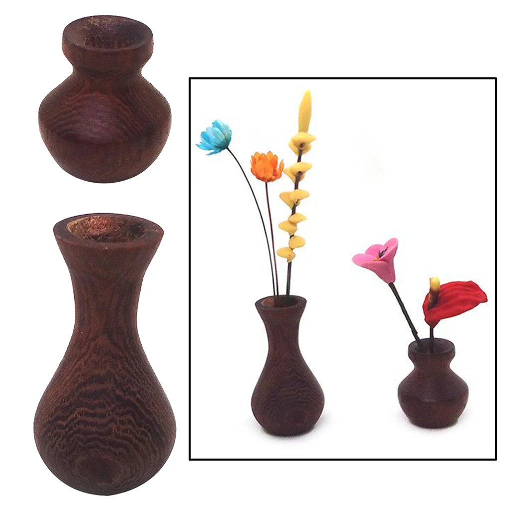 Miniature Flower Vase Pot Jar 1:12 Dollhouse Garden Accessory Home Decor Model