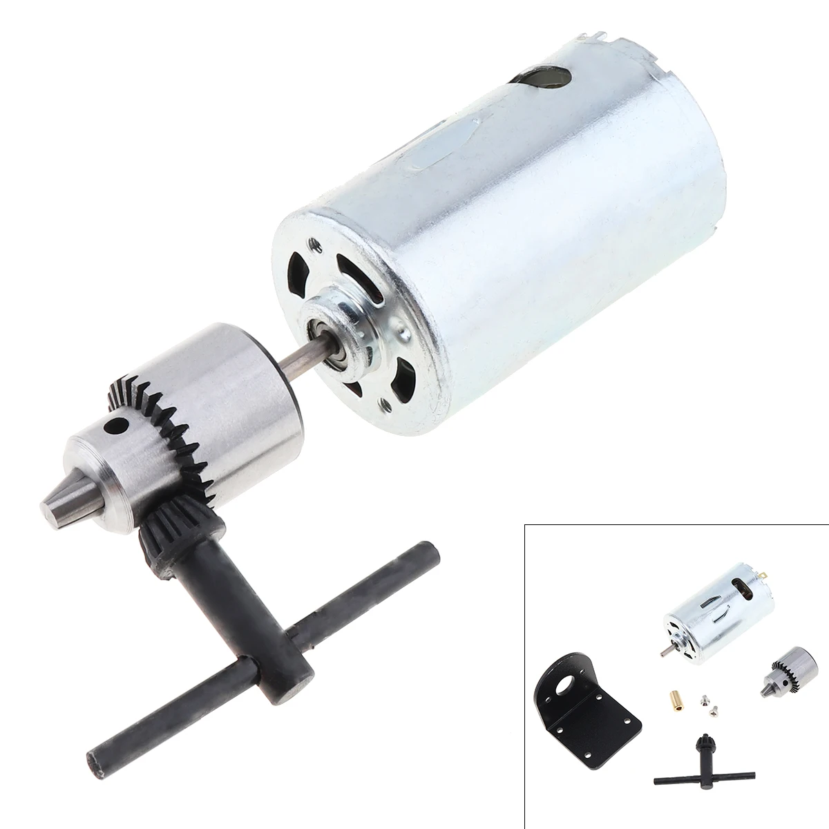 12V-36V Motor Bench Mini Hand Drill with 0.6-6mm B10 Chuck and Mounting Bracket 