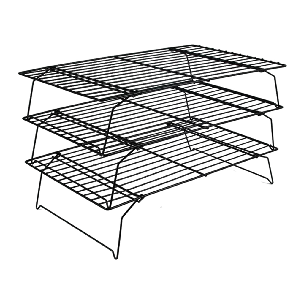 3 Tier Collapsible Cooling Tray Baking Biscuit Rack for Home Kitchen, Space