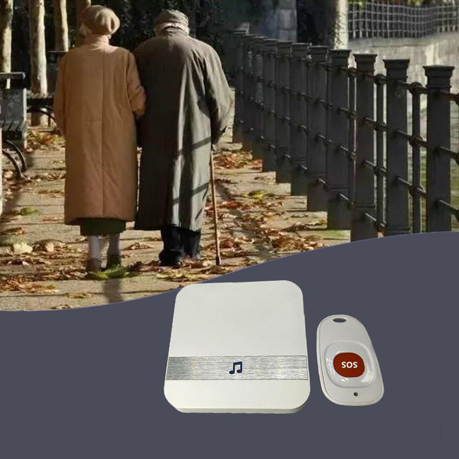 Wireless Caregiver Pagers SOS Call Button for Elderly Patient Seniors Disabilities Personal in Home Nurses Calling Alert System