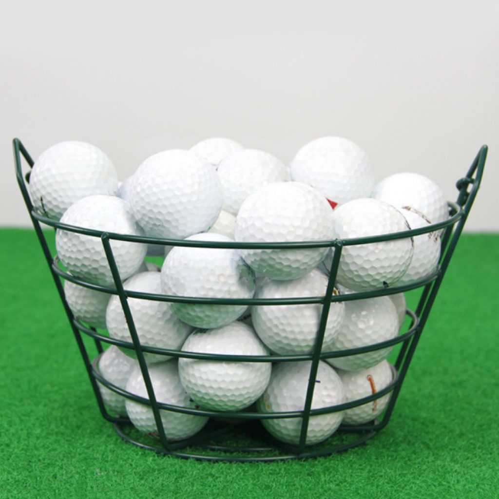Steel Wire Golf Range Buckets Metal 30 Balls Carrier Basket Container with Carrying Handle