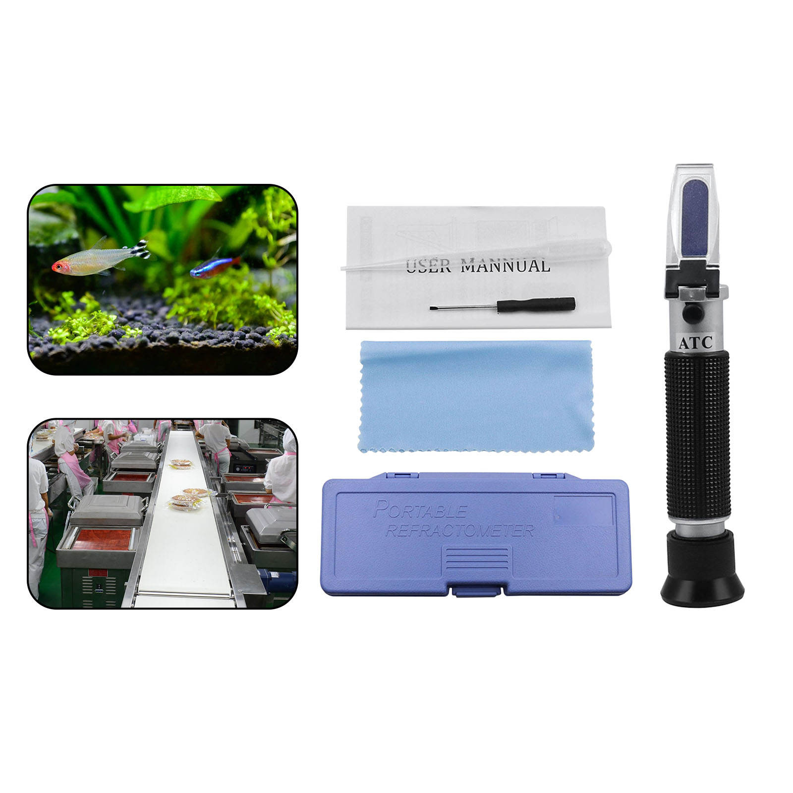 Nacl Salt Salinometer  Saltwater Salinity Refractometer for Seafood