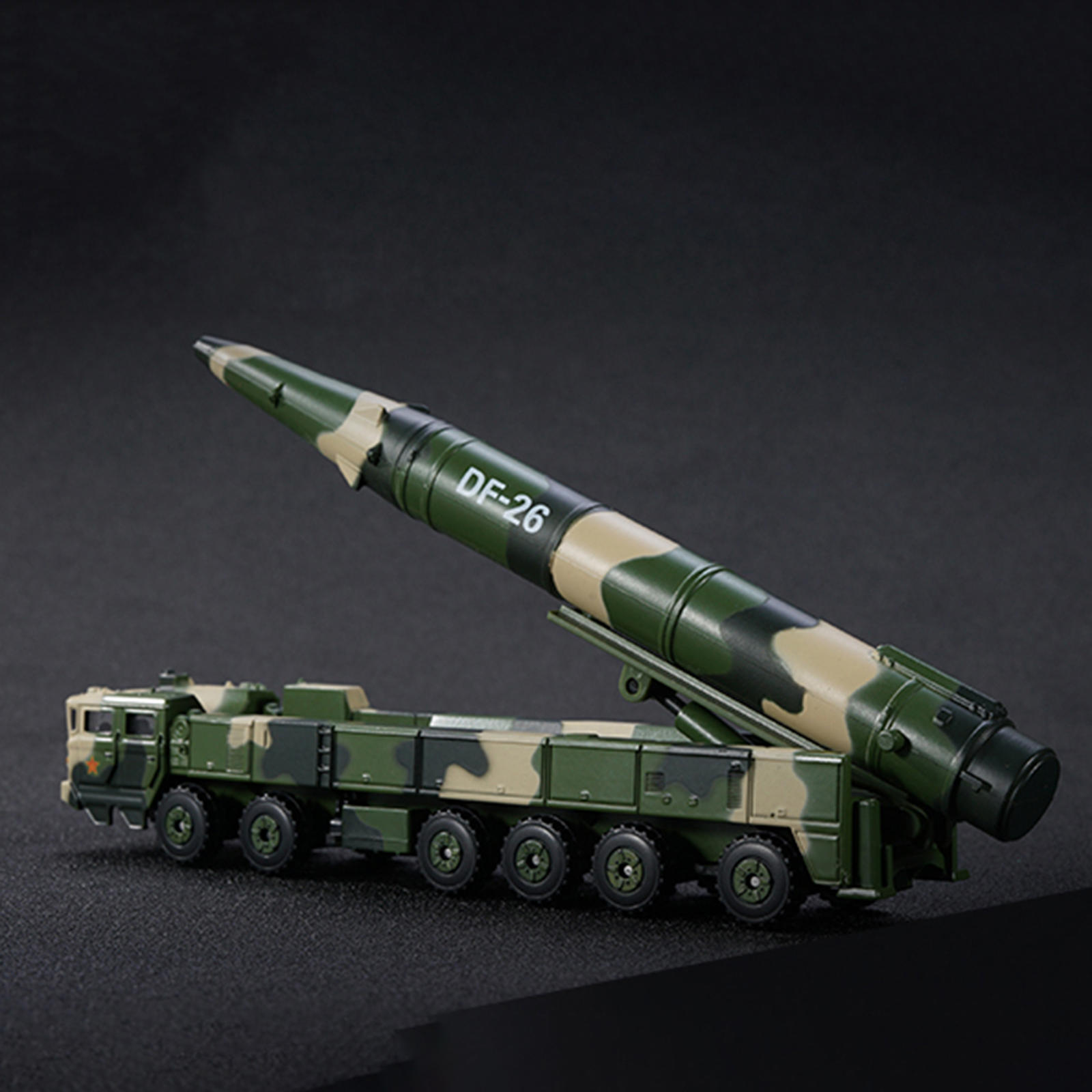 1/64 Die-Cast Missile Vehicles Table Decoration Army Model Collection Dongfeng 26 Ornament Alloy Parade Car Kids Adults Gifts
