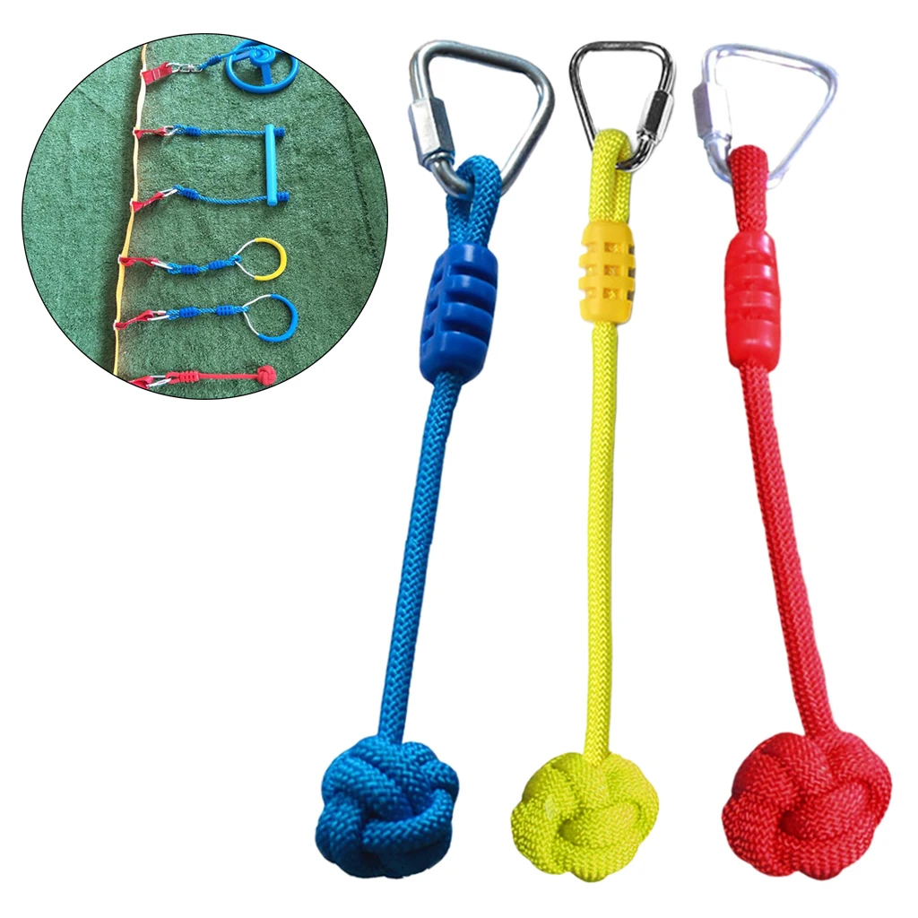 Swing Slackline Monkey Fists Holds Outdoor Climbing Accessories Toy Swings for Kids Outdoor Fun & Sports