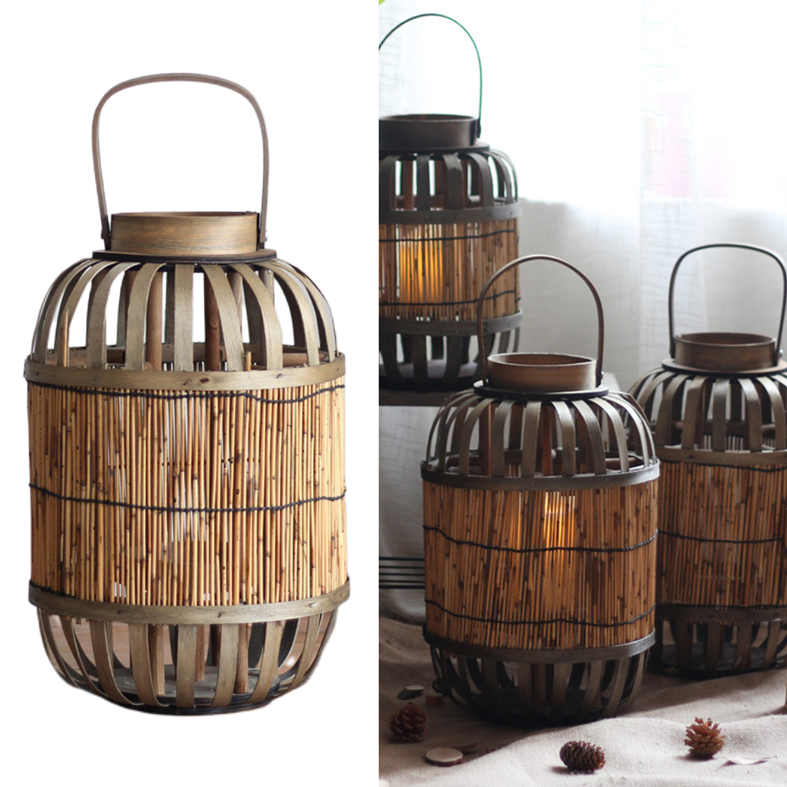 wicker tea light holder