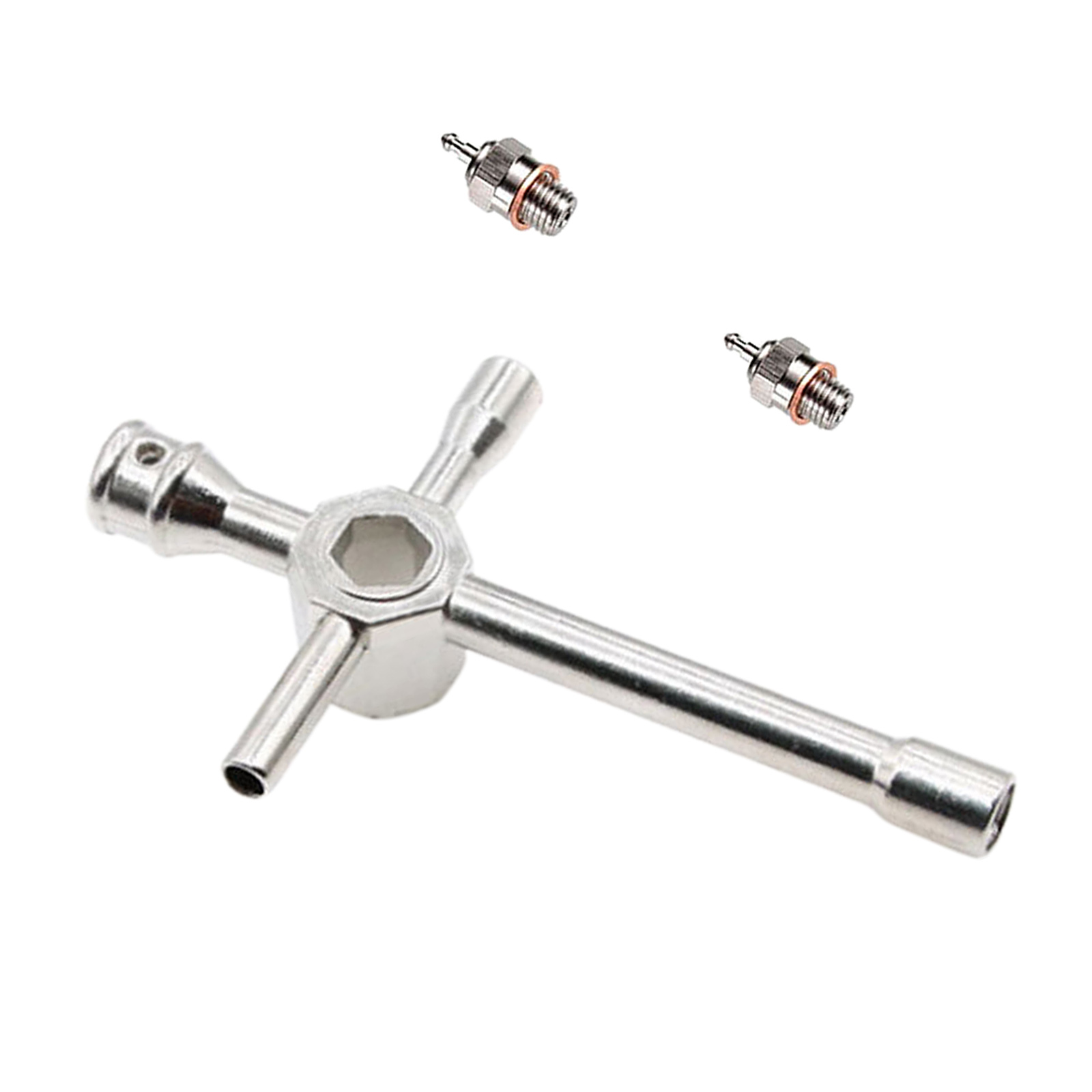 2x Duty Metal Hot Glow Plug Spark & Cross Wrenches for Kyosho HPI  RC