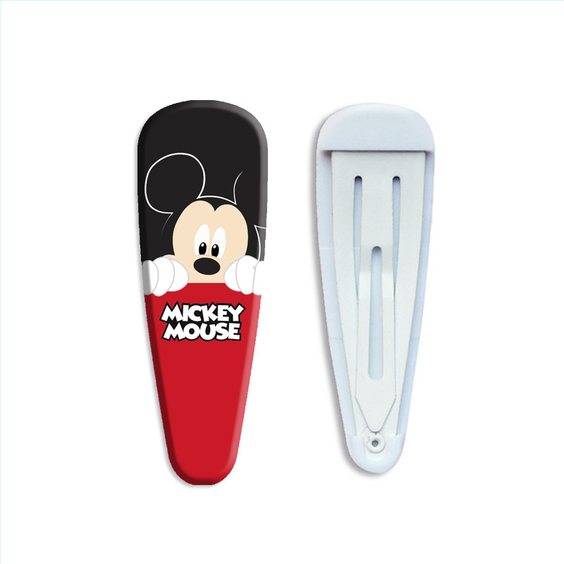 Disney Mickey Minnie Frozen Hairpin Cute Girls Headdress Children Hairpin Cartoon Girl Side Clip Hair Accessories Birthday Gifts