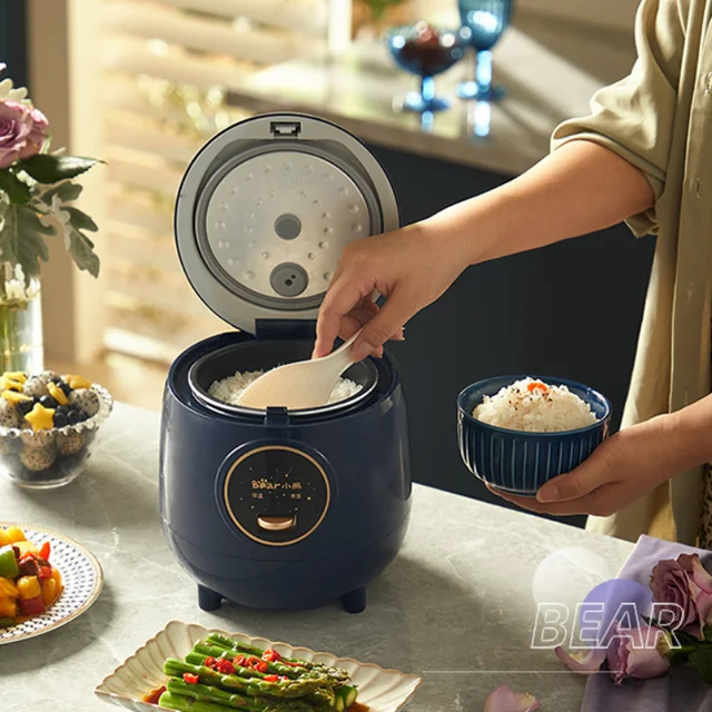 Bear Mini Rice Cooker DFB-B12W1-One Button Cooking - BPA Free 1.2 Liter
