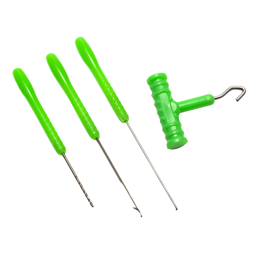 Stainless Steel Fishing Baiting Splicing Needle Rig Driller Puller Tool Set for Lures Baits Making