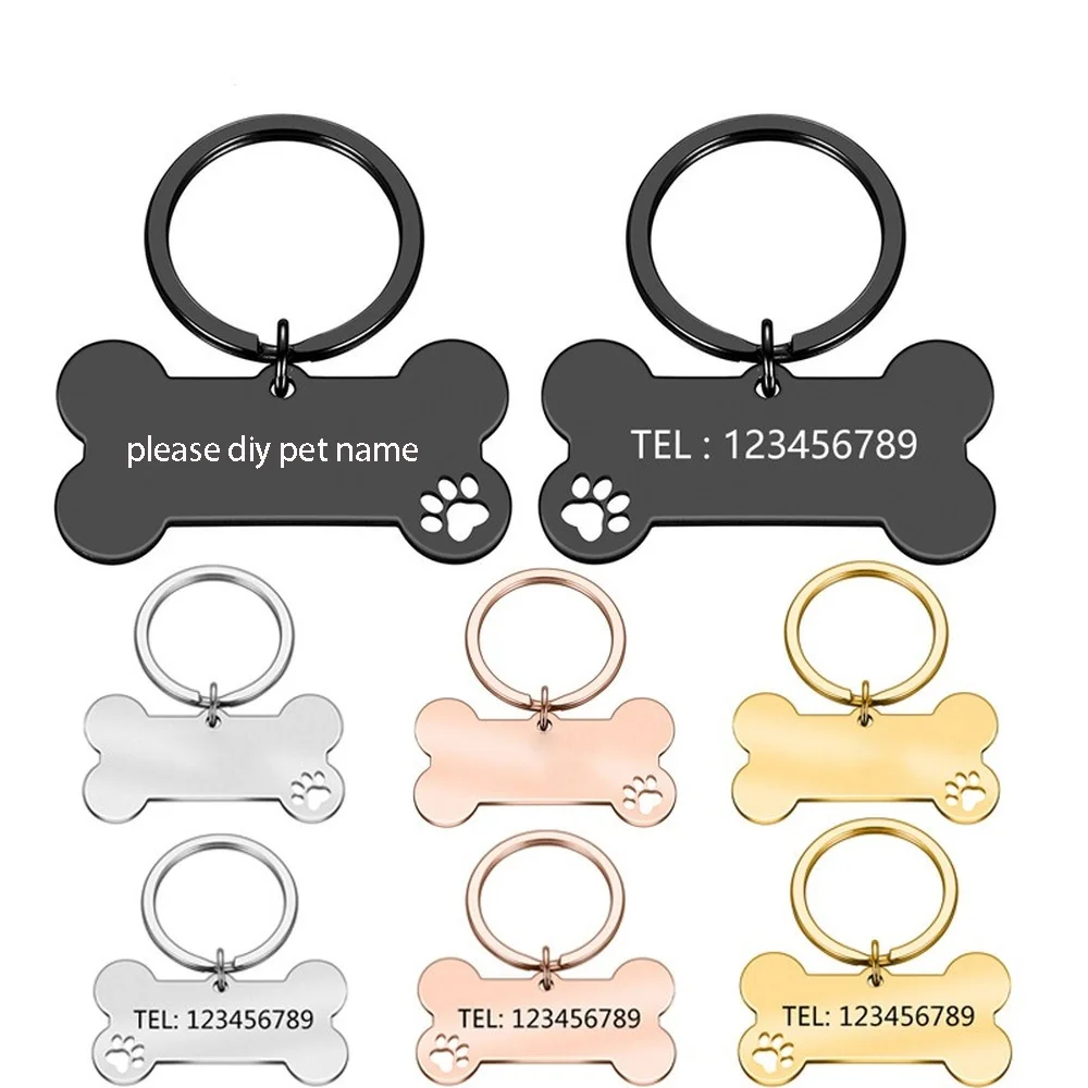 DIY Collar Pet ID Tag Engraved Pet ID Name for Cat Puppy Dog Tag Pendant Collar Puppy cat collar Pet Accessories