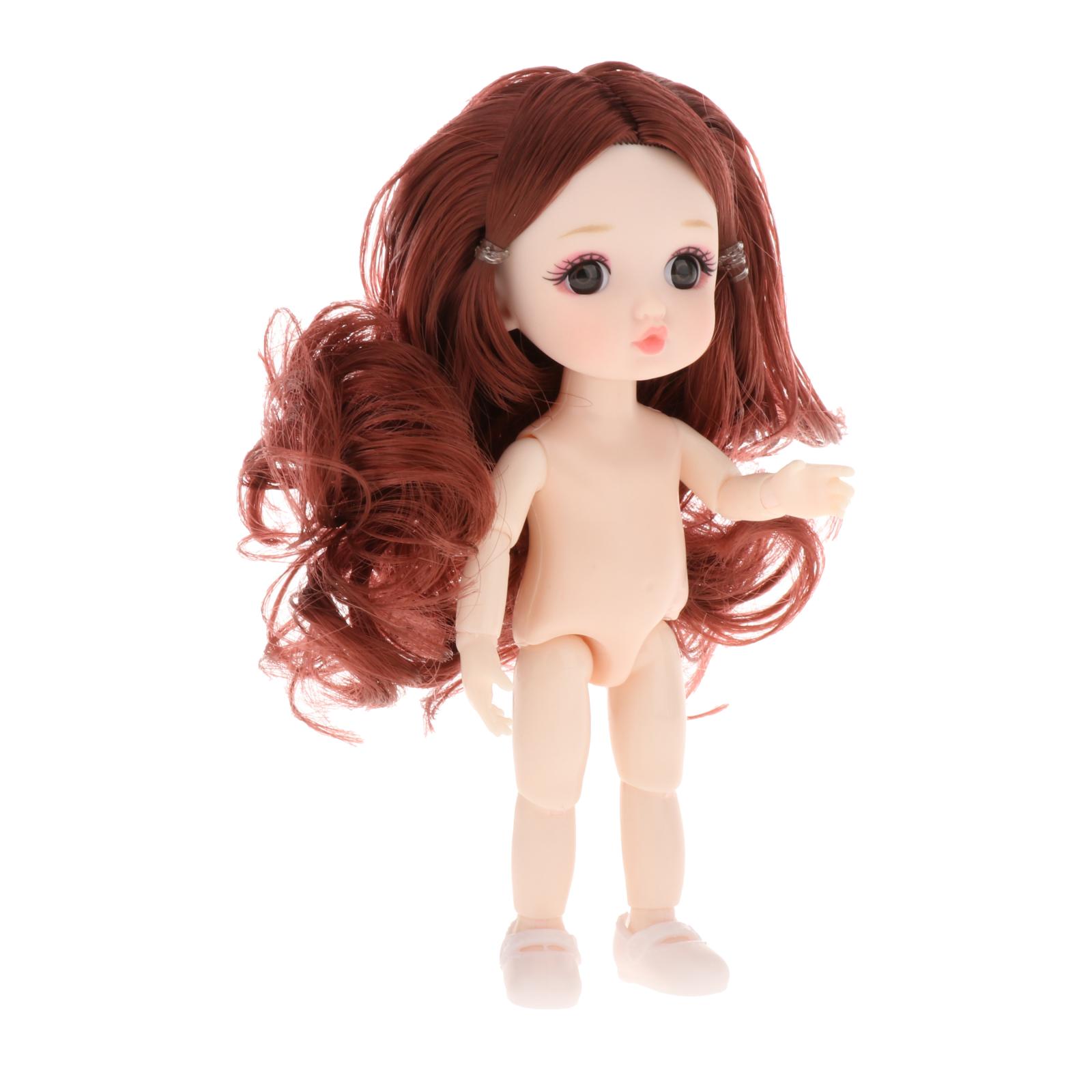 Cute 16cm 1/12 Dolls Baby Naked Girl Fashionable Toy Moveable Jointed Dolls Girl Dolls  For Girls 