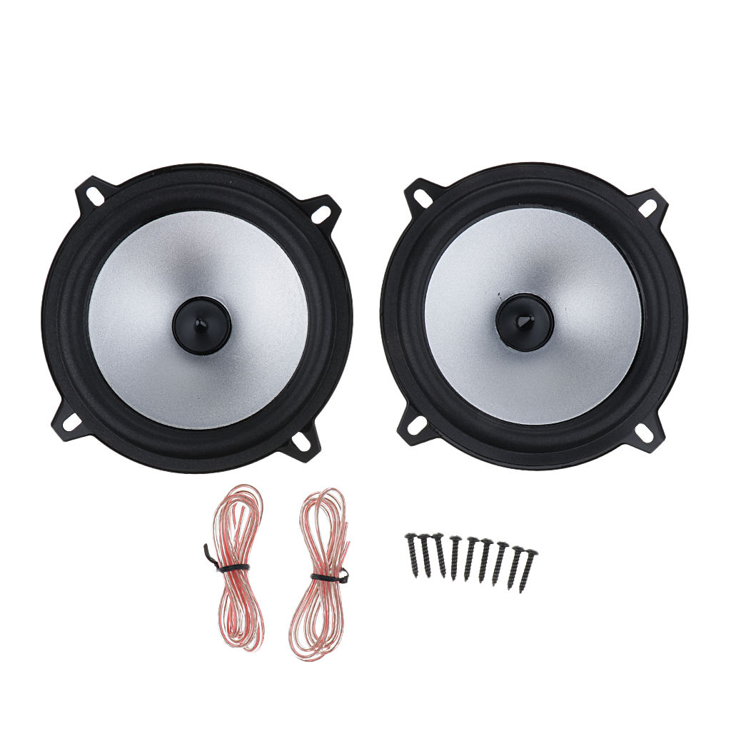 Pair 5'' 4ohm 50W Full Range Audio Speaker Stereo Woofer Loudspeaker Horn
