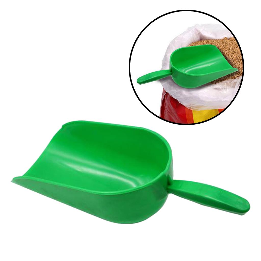 Bright Hot Green Plastic Dog Food  Hand Shovel Measurement Lines 1 Cup Size
