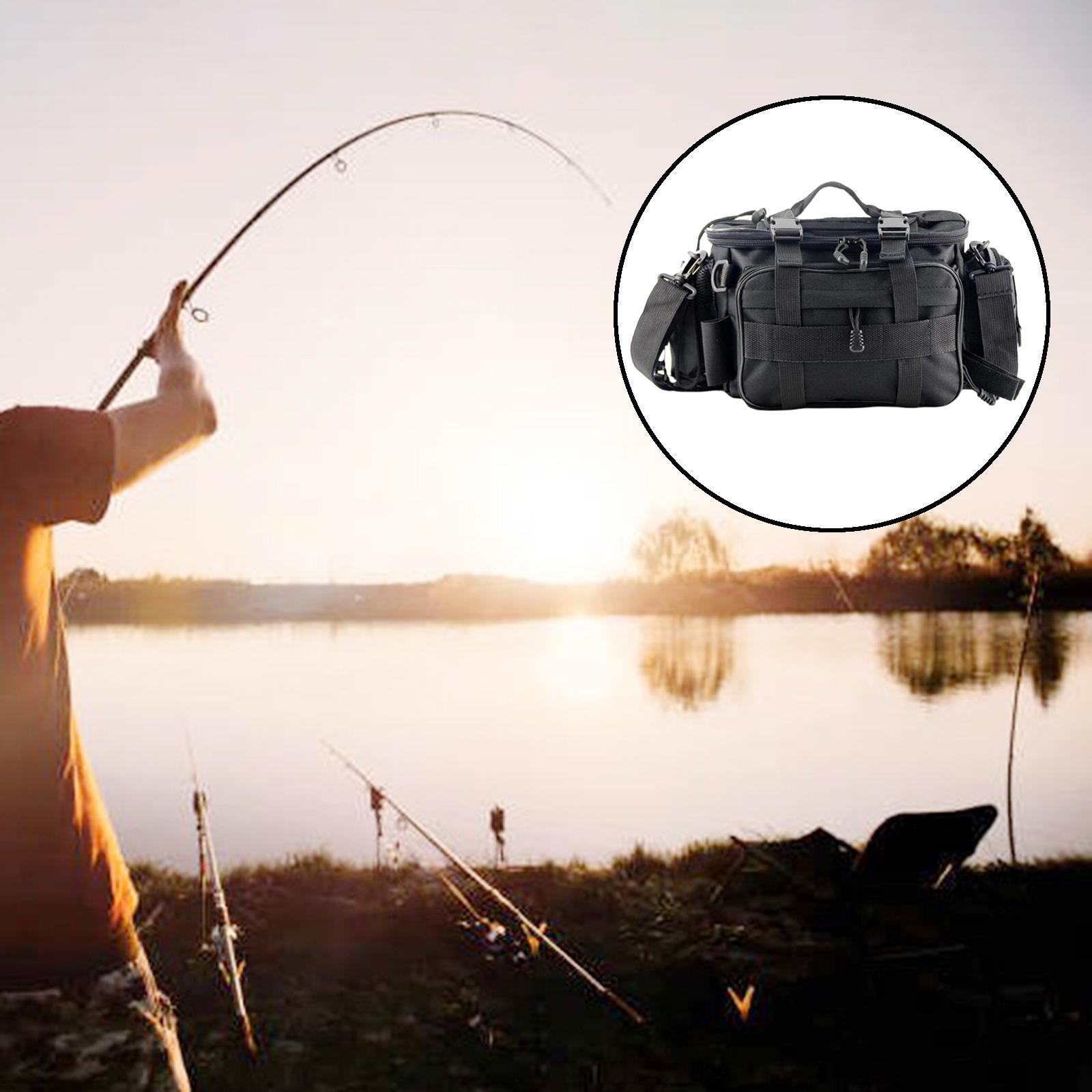 Portable Fishing Bag Tackle Storage Water-Resistant Oxford Cloth Waist Gear Pack for Sea Fishing Hiking Hunting Camera Saltwater