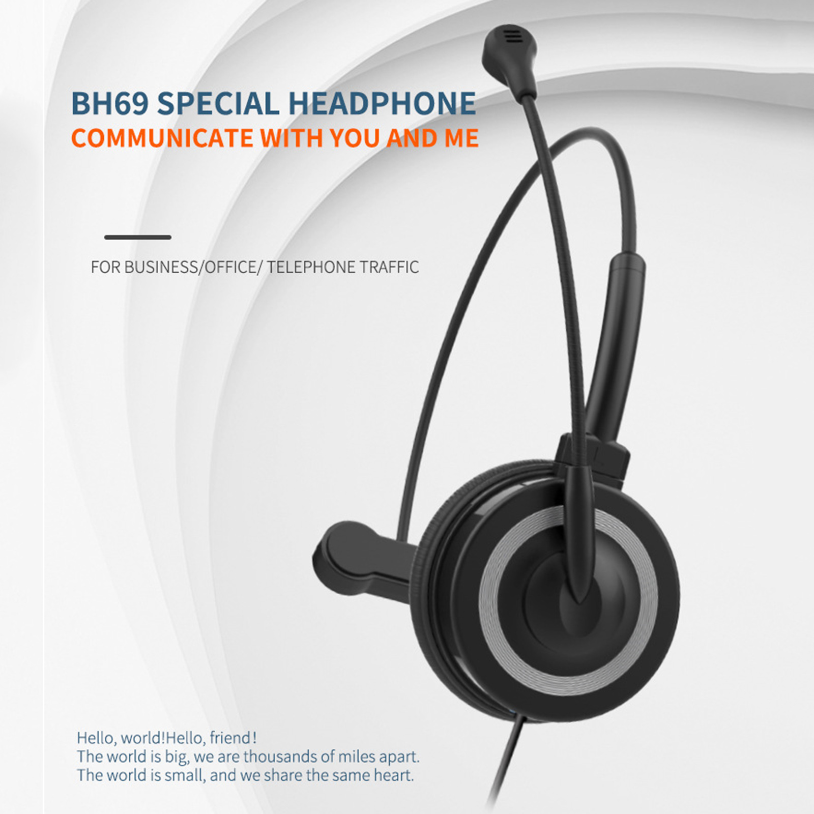 3.5mm Wired Headphone Audio Controls for School Office Classroom Call Center