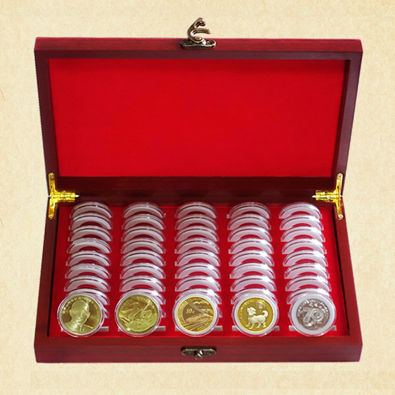 Coin Holder50 Pieces Collection Collection Box Decorative Display Case for Coins / Medals 20/25/27/30MM