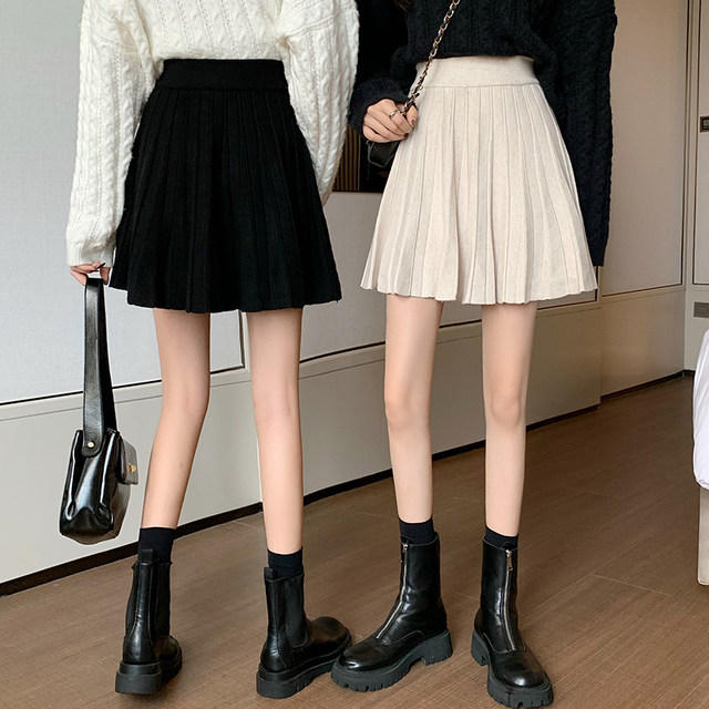 Sungtin Korean Pleated Skirt Skirt with Shorts Underneath Women High Waist  Uniform Skirts for Womens 2023