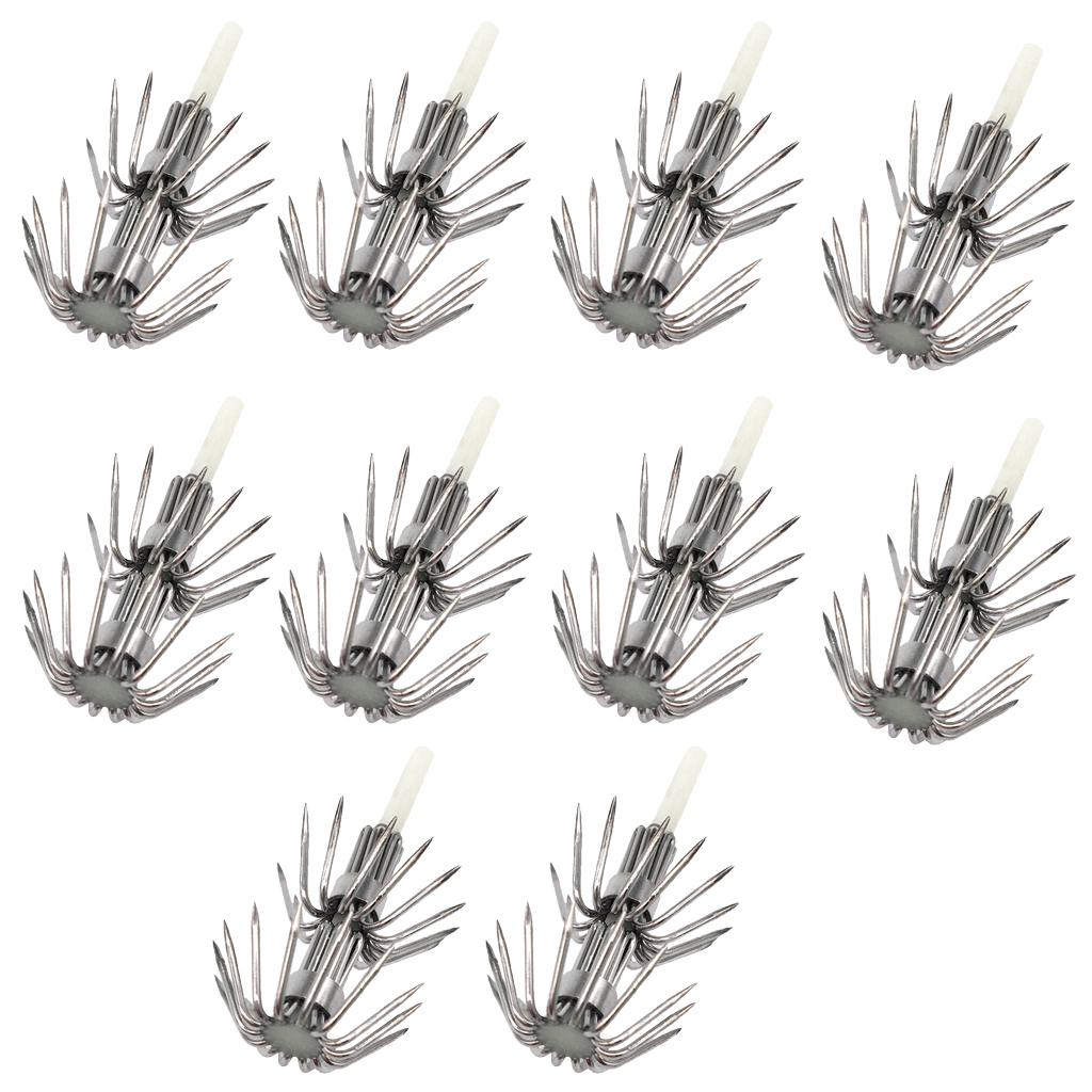 10 Pieces Prawns Prawns Fishing Lures Squid Jigs Hooks Freshwater