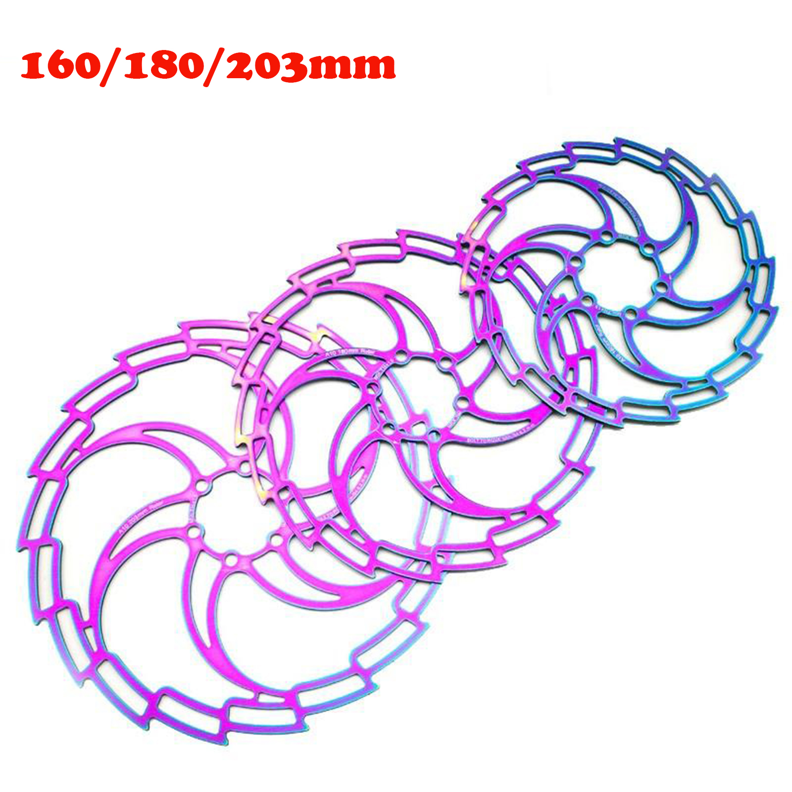 High Strength Bike Disc Brake Rotor Solid Mountain Road Bicycle 180/160/203mm