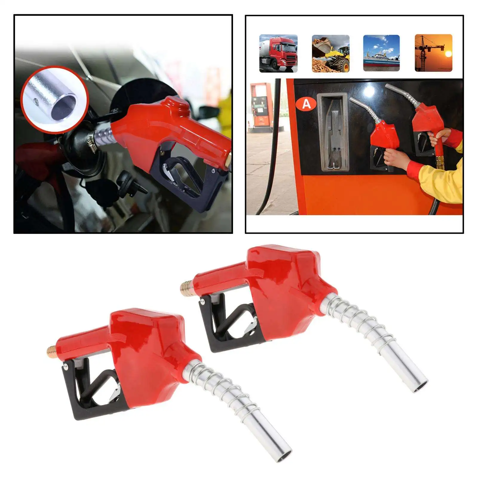 Aluminum Automatic Fuel Nozzle Auto Shut Off Petrol Refilling 0-60L/min 0.18MPa Fuel Oiler Dispensing Tool
