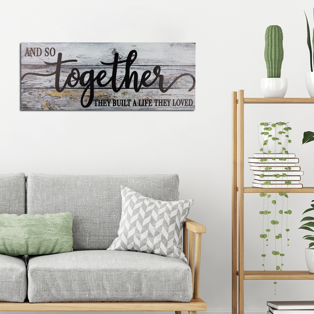 Wooden Wall Sign Rustic Livingroom Hotel Hanging Decoration Bar Wall Arts