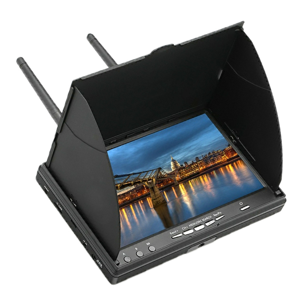 7 Inch LCD Monitor Receiver Dual Antenna FPV Video With 5.8G 40CH DVR