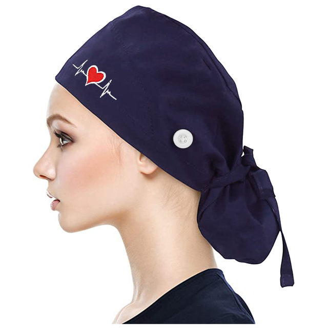 Womens Working Cap with Cotton Sweatband Adjustable Elastic Head Cover Hair  Tie Back Work Hats for Women Men One Size Bouffant Hat Covers Blue Galaxy