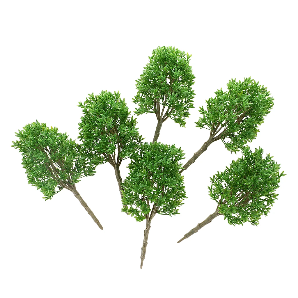 6pcs 1:30 Trees Model Train Railway Building Park Garden Scenery 20cm/7.87``