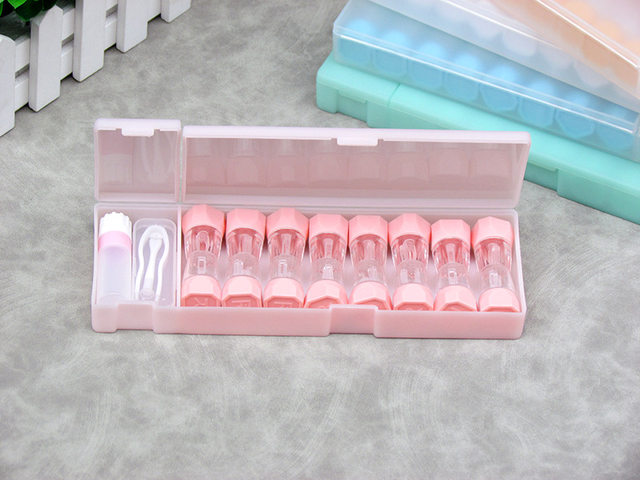 6pairs Contact Lenses Soak Storage Case with Stick Travel Portable Contact  Lens Box Holder Clear Eyewear Container