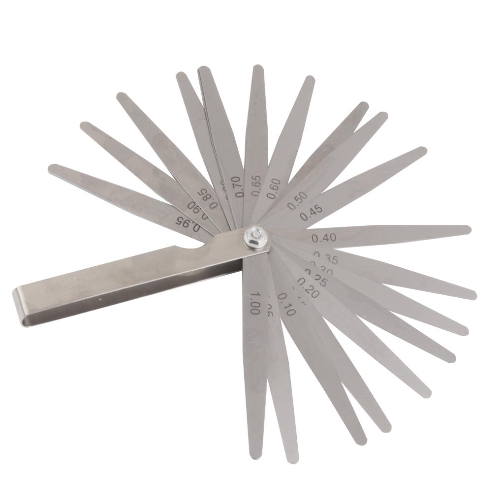 New Hot Sale Set of 20 Blade Feeler Filler Gauge Spark Plug Thickness Gap Metric Measuring Tool Kitchen Accessories