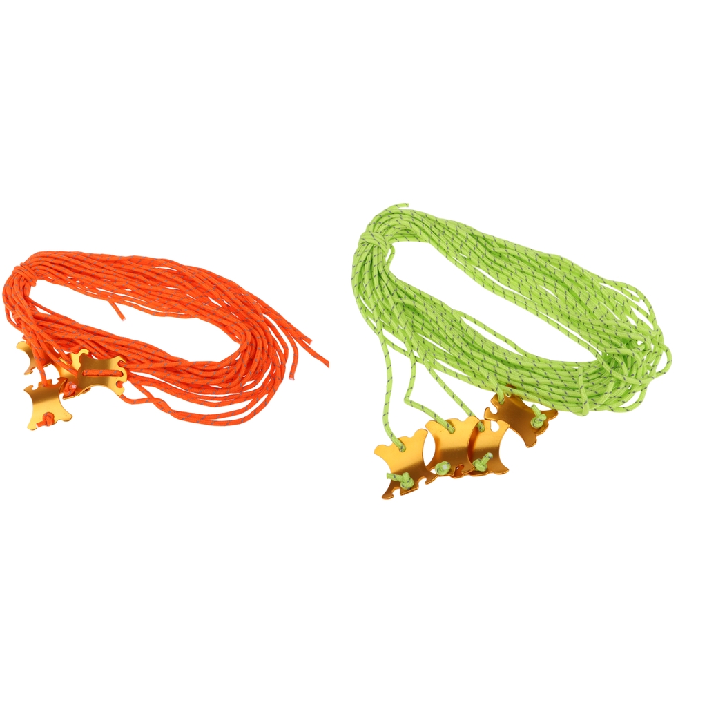 4x4m Reflective Camping Awning Cord Paracord Tent Canopy Tarp Guy Line Rope