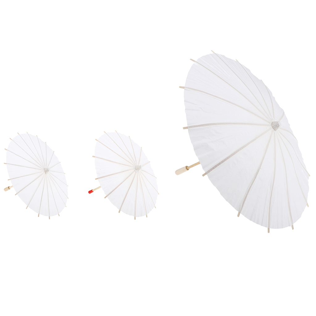 20cm - 40cm Umbrella Parasol Cocktail Picks, Chinese Oil Paper Umbrella Solid Color Art Decor Paper Umbrella Hand-painted