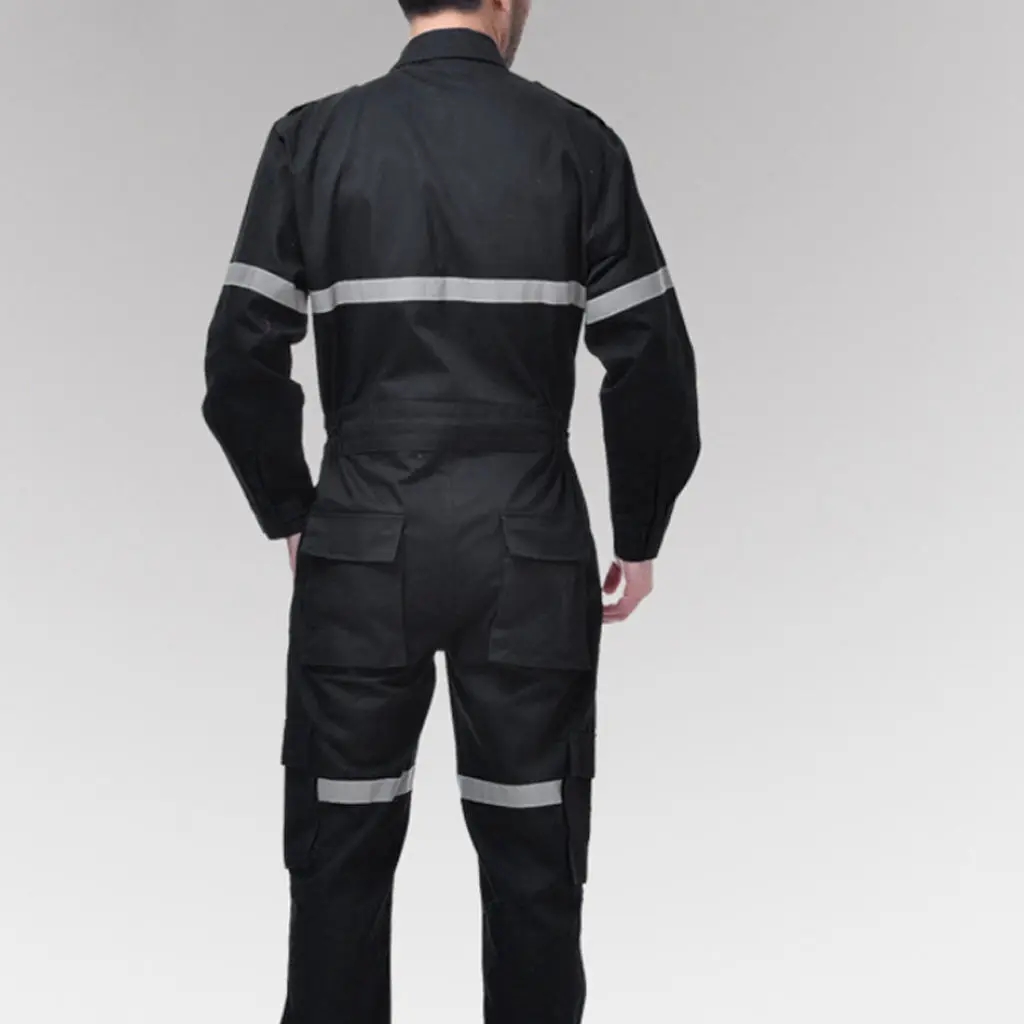 Overall Boilersuit Coverall Workwear Boiler Suit w/ Reflective Strip S-XXXL