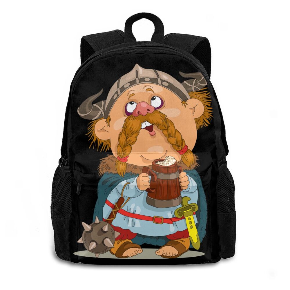 Viking Cartoon Designs School Backpacks