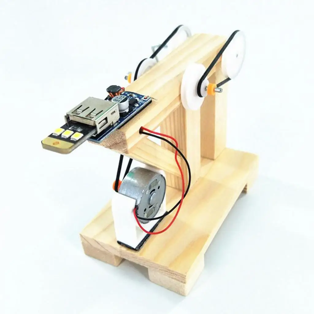 DIY Hand Crank Generator Handmade Toys, Physical Building Materials Assembled