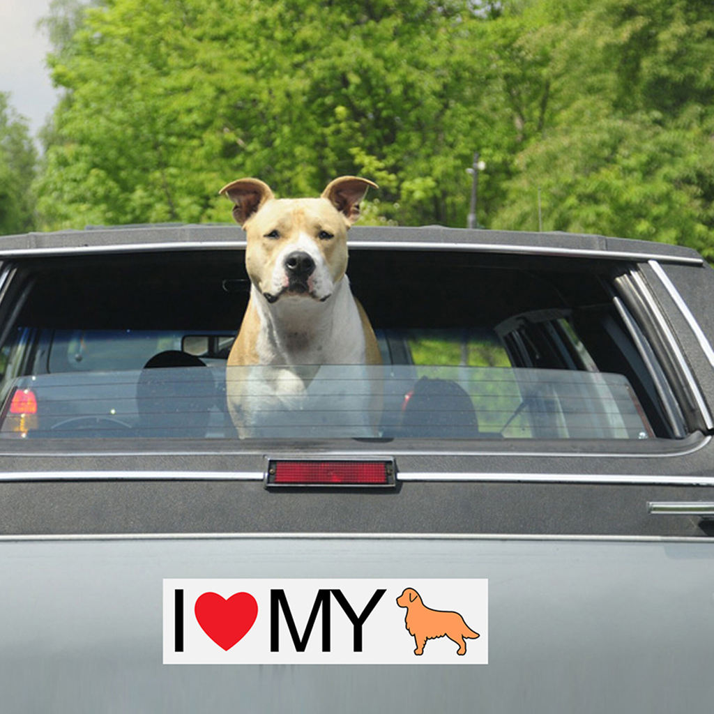 I Love My Pet Vinyl Decal Dog Sticker for Laptop Wall Car Truck Mirror Room
