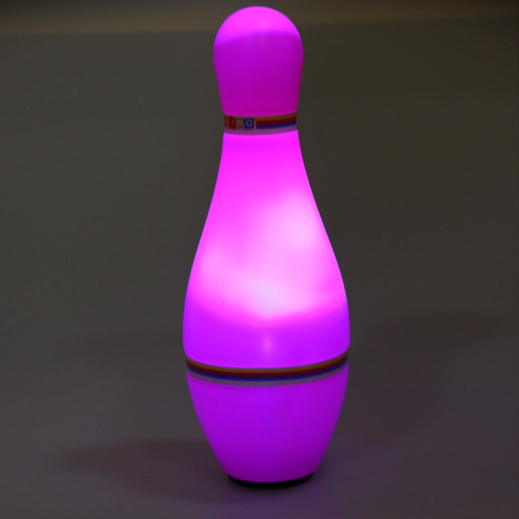 Kids Children Bowling Game Set Including 1 Air Power , 2 Pushers and 6 Luminous Bowling Pins