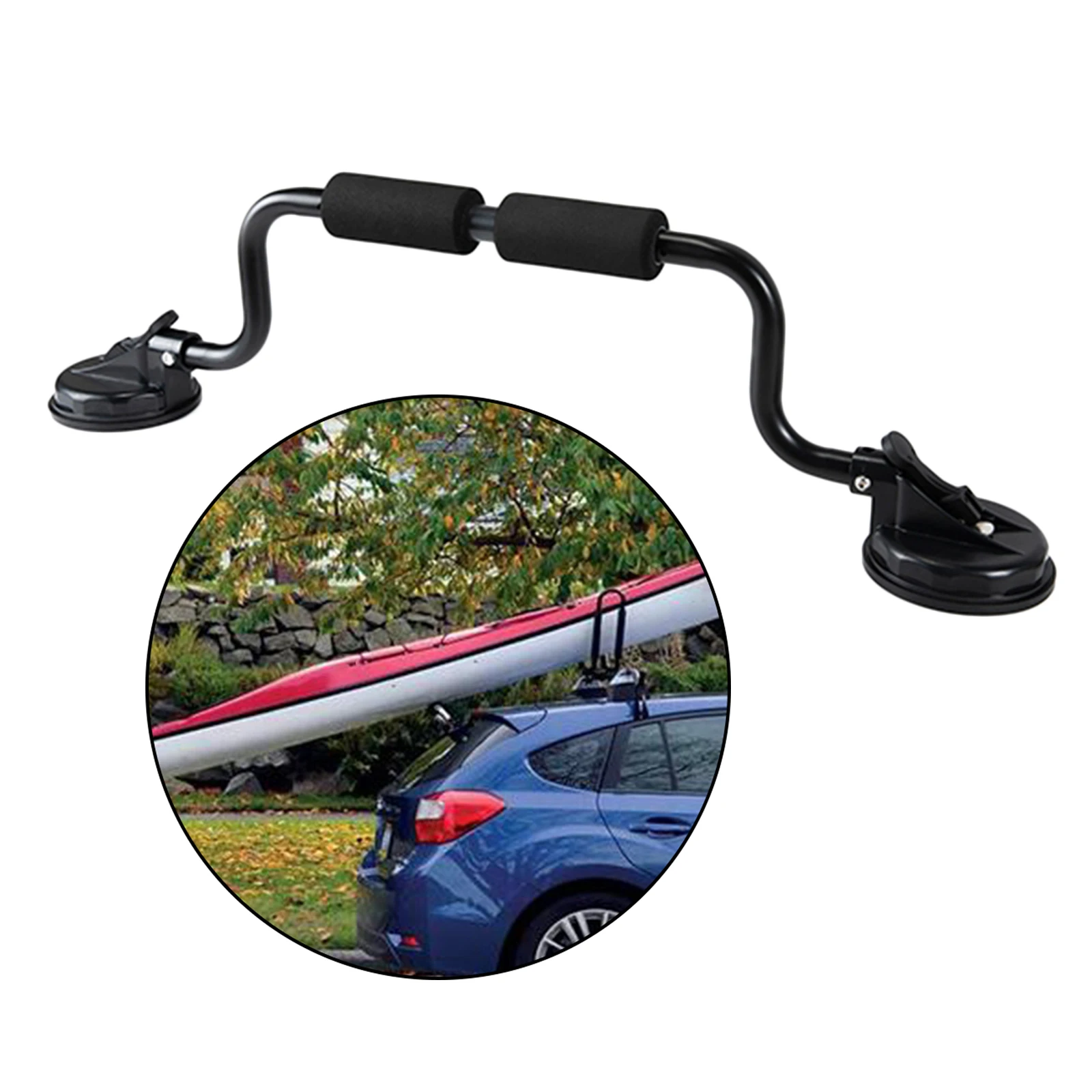 Kayak Canoe  Load Assister Roller Car Roof Rack Suction Cup Heavy Duty 
