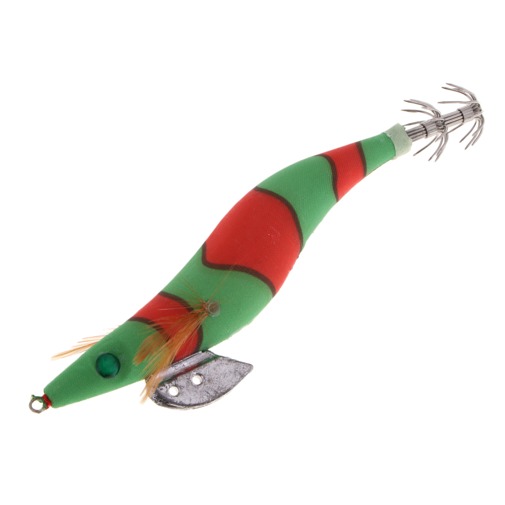 Glow in The Dark Luminous Fishing Lures Bait Squid Shrimp Jigs Hooks 13.5cm