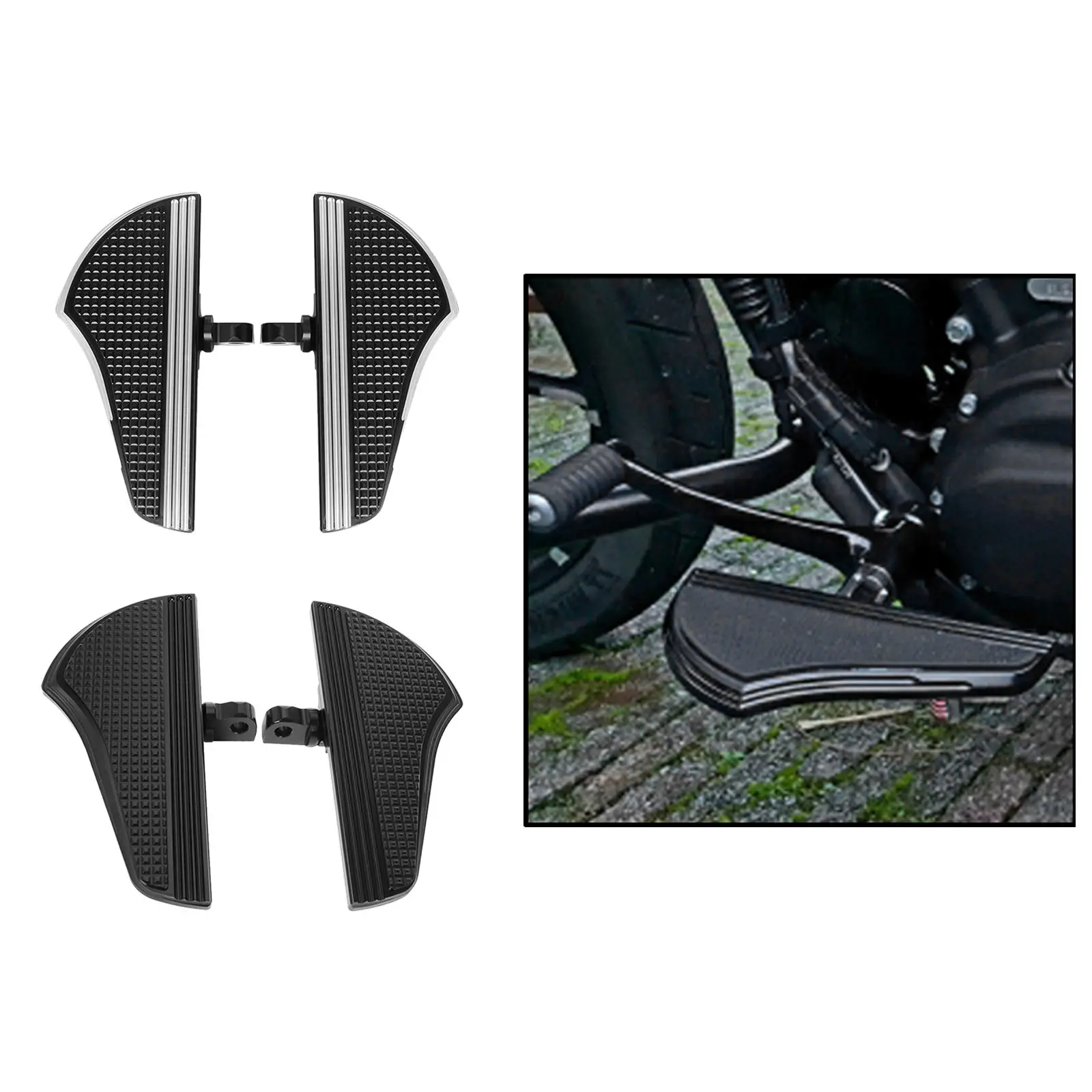 2pcs Motorcycles Passenger Rear Footboard Mount Footboard Foot Rest  Accessories for Harley XL for Touring Models
