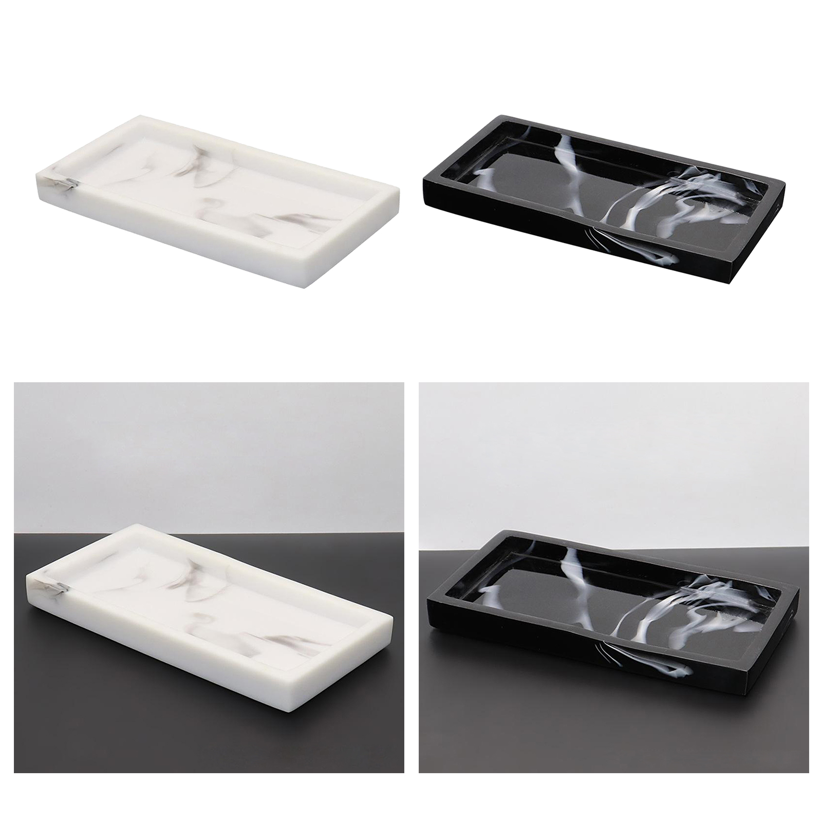 Imitation Marble Resin Handmade Bathtub Tray Countertop for Soap Towel