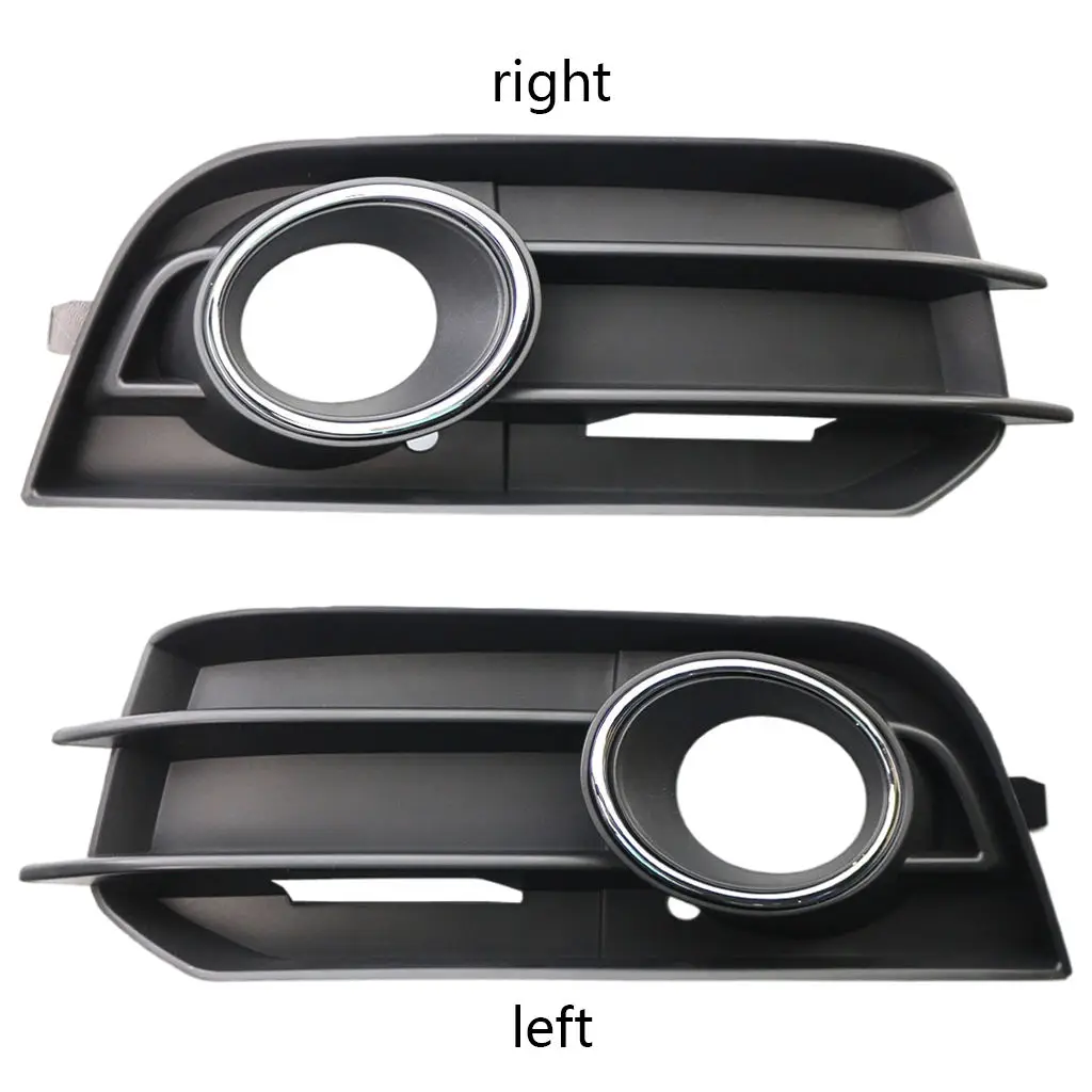 Front Lower Bumper Fog Light Grille Trim Fit for Audi A1 2010-2015 with Fog Light Hole Auto Parts